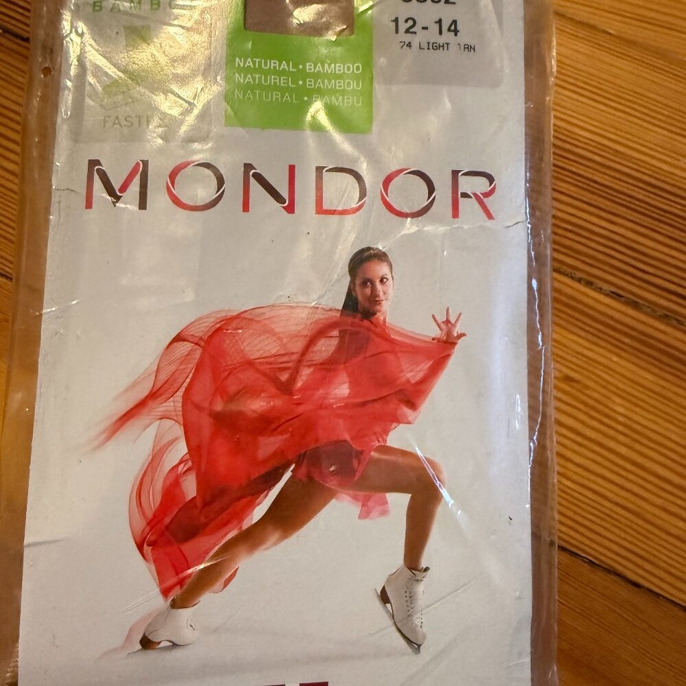 Mondor 3302 Over The Boot Figure Skating Tights (Light Tan)